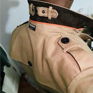 Y2K SUPER-DRY Tan Trench Coat(M)